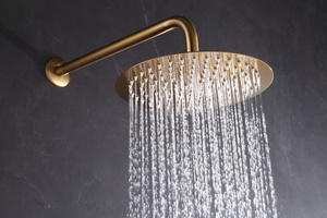 Vòng chải vàng tắm hệ thống phòng tắm bộ kép đầu duy nhất xử lý lượng mưa bồn tắm vòi nước giấu Mixer tap phụ kiện - Product Image 4