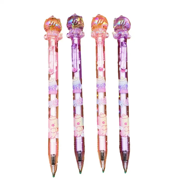Nuova penna gel kawaii set di cancelleria coreana all'ingrosso ufficio stazionario neutro arcobaleno unicorno design nero penna a inchiostro per le ragazze