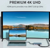 Hub USB-C Multifuncional 11 en 1, Adaptador de Estación de Acoplamiento USB-C, PD, USB 3.0, HDMI, VGA, RJ45 Ethernet, SD/TF, Accesorios para iMac para Usuarios Profesionales