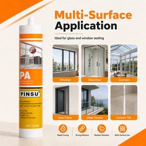 Sellador Impermeable de Silicona 100% de Curado Ácido de Secado Rápido con Fuerte Adhesión <span class=keywords><strong>para</strong></span> Ventanas de Vidrio, Puertas, Azulejos de Cerámica y Construcción - Product Image 5
