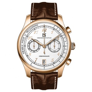 Fabricant de montres OEM, chronographe, mouvement <span class=keywords><strong>VK64</strong></span>, montres de luxe, bracelet en cuir - Product Image 2