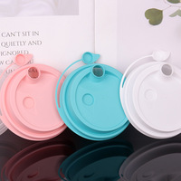 Couvercle en papier plastique jetable 90mm 95mm 98mm PS PET PP pour café boisson chaude couvercles de tasse couleur Pp couvercle de tasse avec paille