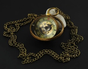 Reloj de Bolsillo Mecánico Vintage Único con Esfera de Cristal, Estilo Steampunk Retro, para Mujer, con Colgante de Collar, Regalo - Product Image 2
