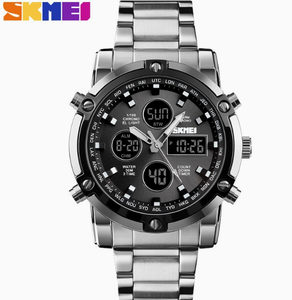 Montre Fenyi multifonctionnelle étanche à double affichage, bracelet en acier, haute qualité, tendance, pour homme - Vente en gros - Product Image 4