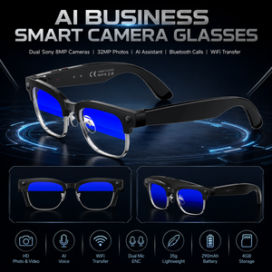 <span class=keywords><strong>Gafas</strong></span> Inteligentes con IA y Cámara, Grabación de Video 1080P, <span class=keywords><strong>Gafas</strong></span> con Bluetooth Antivibración, <span class=keywords><strong>Gafas</strong></span> de Sol con Audio para Vlogging - Product Image 2