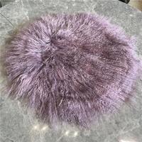 Couverture en peau de mouton du Tibet, couleurs blanc et marron