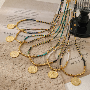 Collar con Colgante <span class=keywords><strong>de</strong></span> las 12 Constelaciones <span class=keywords><strong>de</strong></span> Moda para el Invierno 2025, Chapado en Oro <span class=keywords><strong>de</strong></span> 18K sobre Cobre, con Cuentas <span class=keywords><strong>de</strong></span> Piedras Preciosas Naturales, Regalo - Product Image 4