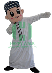 Nuevo diseño personalizado árabe niña y hombre mascota disfraz Material <span class=keywords><strong>de</strong></span> felpa para adultos para fiestas y Carnavales <span class=keywords><strong>Anime</strong></span> tema con casco - Product Image 5
