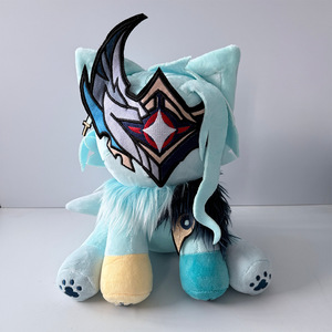 Peluche Super Morbido Stile Gatto <span class=keywords><strong>Genshin</strong></span> <span class=keywords><strong>Impact</strong></span>, <span class=keywords><strong>Personaggi</strong></span> Gemelli MiHoYo Aether Lumine, Regalo Antistress per Bambini - Product Image 5