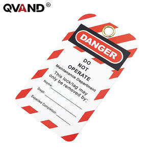 QVAND bloqueo de seguridad eléctrica Tagout LOTO etiqueta bloqueo peligro PVC etiqueta de advertencia - Product Image 2