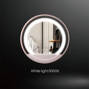 Aynalar toptan işıkları ile banyo renk değiştiren Dimmer buğu çözücü akıllı yeni tasarım LED ayna