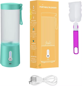 Meistverkaufter 400ML Tragbarer Mixer 6 Edelstahlklingen USB-Aufladbarer Mini Elektrischer Entsafter Reise-Smoothie-Maker - Product Image 5