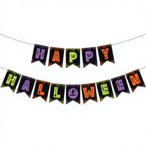 हेलोलीन सजावट कद्दू पुल झंडे की सजावट प्रेतवाधित घर सजावट पुल झंडे - Product Image 1