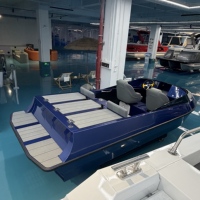 Kinocean - Lancha de Aluminio de 15 pies Directo de Fábrica, Lancha Deportiva de Alta Velocidad con Motor a Reacción, Yate Marino con Certificación CE