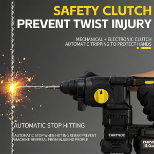 <span class=keywords><strong>Marteau</strong></span> perforateur sans fil 3-en-1 CARTVOX 20V, outil multifonction pour percer et cisailler le <span class=keywords><strong>béton</strong></span> - Product Image 5