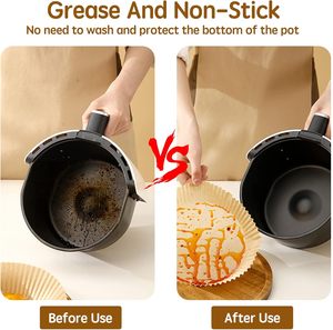 Papier sulfurisé pour friteuse à air, idéal pour la cuisson des aliments surgelés, de la viande, du poulet, des pizzas et des pâtisseries - Product Image 5