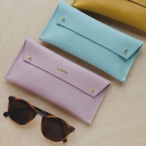 Wholesale PU Litchi Pattern Sunglasses Storage Bag Pressure-Resistant Glasses Case & Sunglasses Watch Holder - Product Image 1