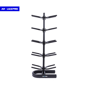 LIVEPRO - Soporte <span class=keywords><strong>Vertical</strong></span> de Almacenamiento para <span class=keywords><strong>Gimnasio</strong></span>, Venta Directa de Fábrica, para 10 Balones Medicinales - Product Image 6