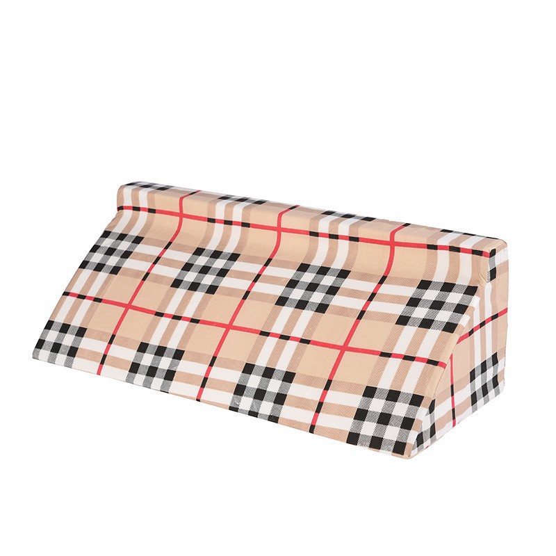 Tissu à carreaux rouge pur coton, amovible et lavable.