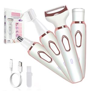 Épilateur multifonction rechargeable 4-en-1 pour femme, rasoir électrique portable pour sourcils et poils - Product Image 2