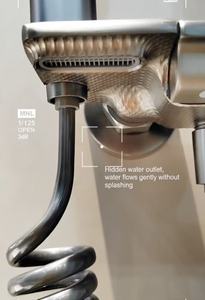 Ensemble de douche moderne Oudu en acier inoxydable électroplaqué avec cartouche en laiton, barre coulissante, jets pluie/doux, douche carrée - Product Image 4