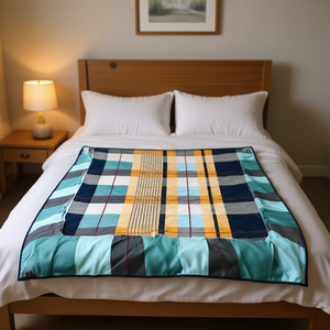 Edredón Doble de Patchwork con Relleno de Poliéster y Algodón para Todas las Estaciones, Ropa de Cama Clásica para el Hogar - Product Image 2