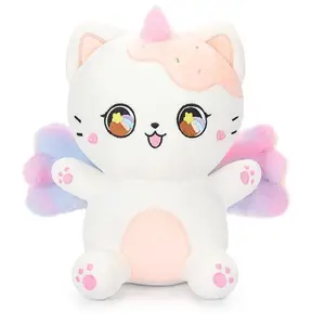 2024 nuovo stile colorato coda cartone animato unicorno con ali arcobaleno squisita peluche animale morbido per ragazzo ragazza unicorno roba - Product Image 1