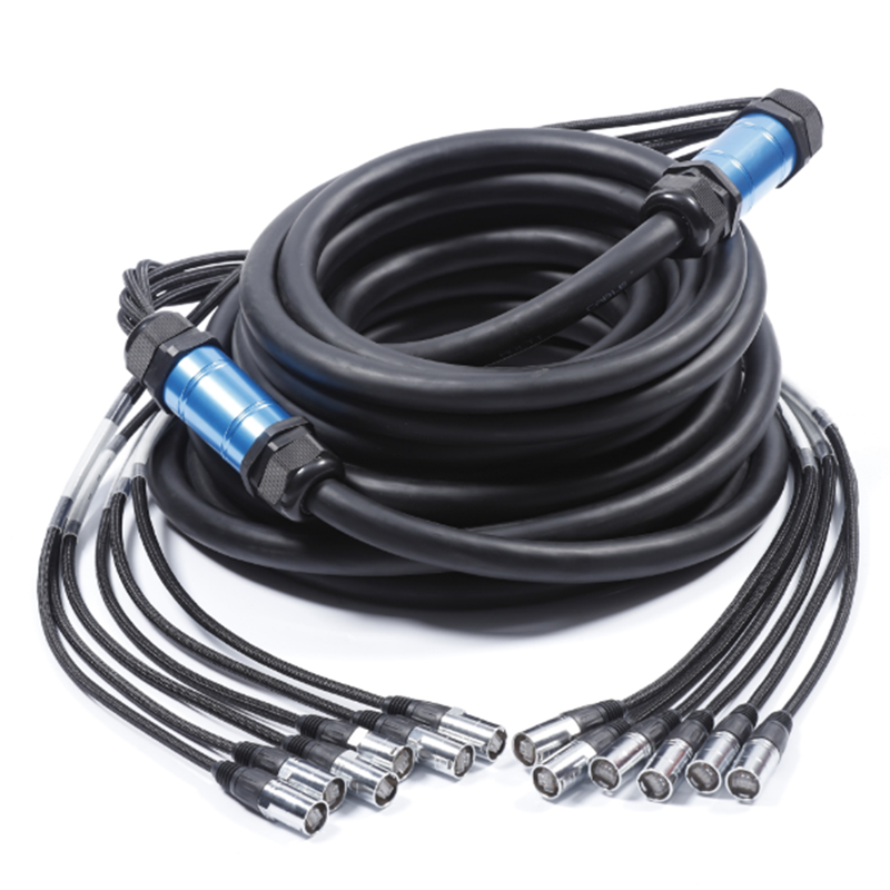 Câble serpent RJ45 cat6 à paire torsadée audio numérique 2 4 6 8 canaux de haute qualité avec tambour de câble serpent