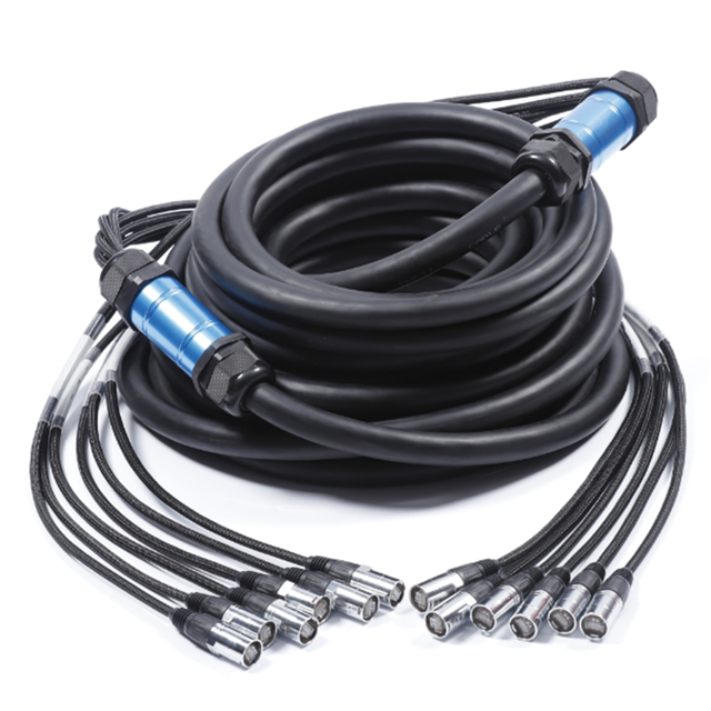 Factory OEM 1-8 Channels Digital Audio Optical Fiber Braid Shielded Twisted Pair RJ45 Cat6 Snake Cable Drum for Speaker Monitor