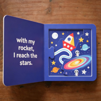Impression personnalisée de livres cartonnés |   Livre d'histoires pour enfants à couverture rigide en carton épais avec gaufrage, format A4, pour l'éducation précoce
