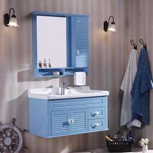 Mueble de Baño con Espejo Azul Marino a Precio Económico, Espejo de Pared para Baño - Product Image 5