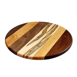 Tabla de cortar de bambú de lujo estilo americano clásico con mango de olivo, forma rectangular, bloque de corte de mango, de la marca Kiswah Craft - Product Image 2