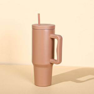 Gobelet de voyage isotherme H4.0 avec poignée, 40 oz, double paroi, couvercle, paille, antidérapant, couleur personnalisée OEM - Product Image 4