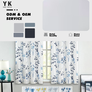 Farmhouse High Quality Prints <strong>Navy</strong> Blue Opaque <strong>Curtains</strong> Leaves Floral <strong>Pattern</strong> Vintage Blackout <strong>Curtains</strong> for Living Room Bedroom - Product Image 1