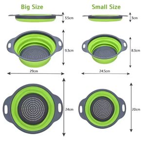 Colador de Silicona Plegable y Flexible, Cesta para Lavar Frutas y Verduras, Escurridor de Platos, Utensilios de Cocina Plegables - Product Image 4