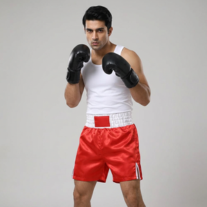Shorts de sport de gros pour hommes, shorts de boxe Muay Thai bicolores, séchage rapide, logo brodé, shorts de Muay Thai - Product Image 1