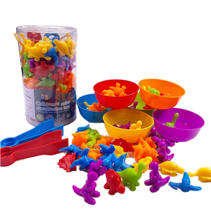 Tốt nhất bán Montessori Đồ chơi Đếm động vật phù hợp với trò chơi cho trẻ em có tính năng khủng long đầu Giáo Dục Công cụ làm bằng nhựa - Product Image 1
