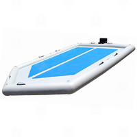 Plateforme flottante gonflable en PVC - Plateforme de baignade et de pêche pour 4 à 6 personnes au lac, à la piscine, à la plage et en camping