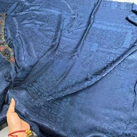 Kain Viscose Rayon Jacquard Floral DSL Motif Bunga Teratai, Kain Tenun Mengkilap untuk Abaya, Kaftan, Gaun Malam, Pakaian Wanita