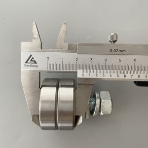 Rodillo guía para pasamanos de escalera mecánica, <span class=keywords><strong>rueda</strong></span> antisesgada de doble rodamiento con tuerca L57mm 40*24*6203 M12, piezas de repuesto para escaleras mecánicas - Product Image 3