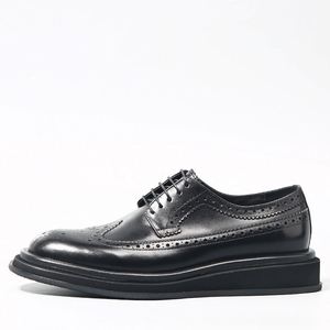 Chaussures en cuir véritable pour hommes, de luxe, de haute qualité, tendance, décontractées, à la mode, à semelle épaisse, légères, en vente - Product Image 2