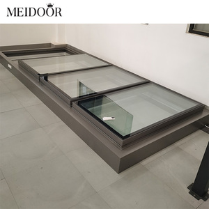 Puits de lumière électrique automatique en aluminium coulissant, puits de lumière en métal, couvre-toit pliant en verre, puits de lumière pour maison - Product Image 2