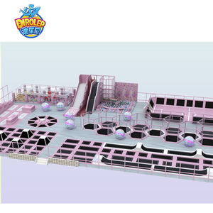 Aire de jeux intérieure multifonctionnelle Grande aire de jeux Piscine intérieure en mousse Parc de trampoline pour enfants <span class=keywords><strong>Parcours</strong></span> Ninja à vendre - Product Image 1