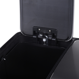 30L Mềm Đóng Cửa Tái Chế Bin Với 2 Ngăn Thép Không Gỉ Retangular Thùng Rác Có Thể Gập Lại Đạp Bin Wbs150l30 - Product Image 4