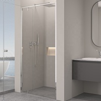 Salle de bain cadre chromé salle de douche moderne porte en verre avec 6mm clair facile à nettoyer verre