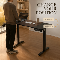 Table élévatrice intelligente AOR avec plateau en placage de bois massif, moteur unique, cadre de table à double section inversée, vente en gros d'usine