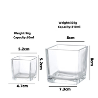 OEM en gros, pots de luxe pour mariage, 80 ml, 300 ml, porte-bougies avec couvercles pour l'emballage, pot à bougie en verre