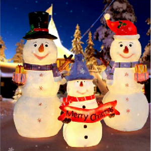 3D Snowman Motif Display <b>Light</b> Designed for Christmas Streets, Hotel Gardens and Outdoor <b>Landscapes</b> - Product Image 1