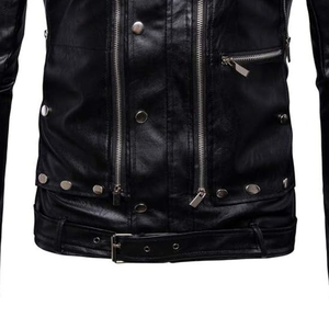 Veste de moto en cuir véritable pour femme personnalisable, imperméable et légère - Product Image 4
