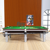 Table de billard de style chinois en bois massif noir, 8 boules, taille standard 9 pieds, haute qualité, pour club